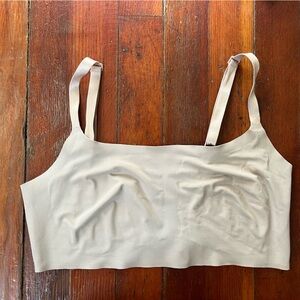 True & Co. True Scoop Neck Adjustable Strap Bra, medium, desert